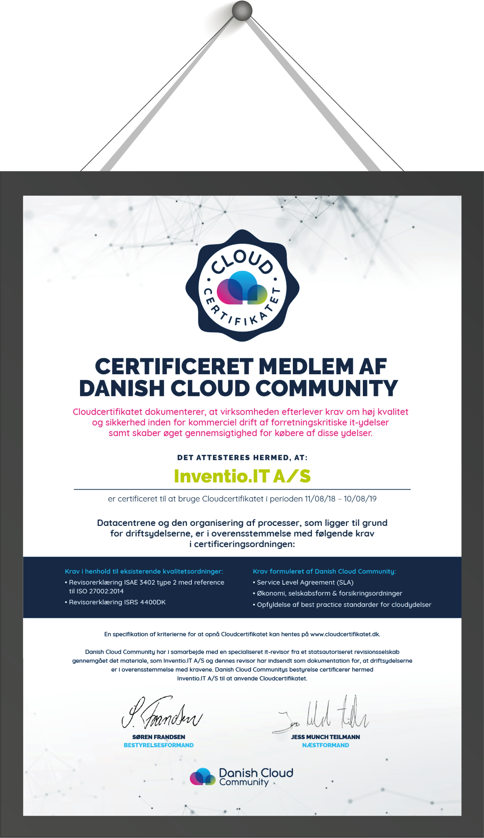 Vi Er Certificerede Hostingleverandør Brancheforeningen - 